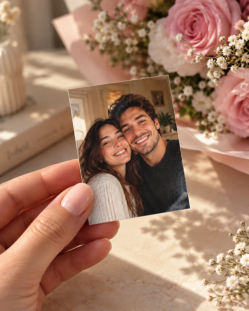 Записка с любимой фотографией 5х7см